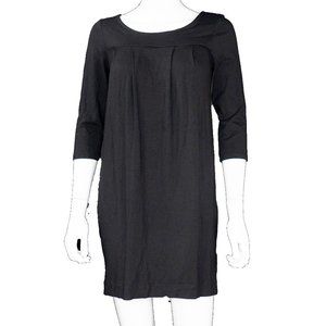 WHBM Black Stretch 3/4 Sleeve Knit Shift Dress